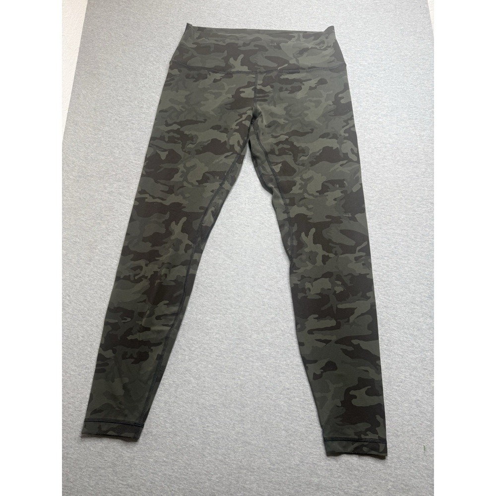 Lululemon Leggings Wunder Under Size 12 Green Camo